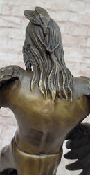 Native American Eagle Dancer Rain Dance Shaman Bronze 18" x 10"