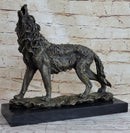 Wolf Direwolf Bronze Sculpture Antoine Barye 13.5" x 15"