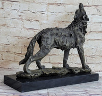 Wolf Direwolf Bronze Sculpture Antoine Barye 13.5" x 15"