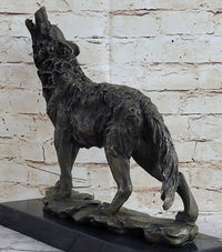 Wolf Direwolf Bronze Sculpture Antoine Barye 13.5" x 15"