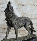Wolf Direwolf Bronze Sculpture Antoine Barye 13.5" x 15"