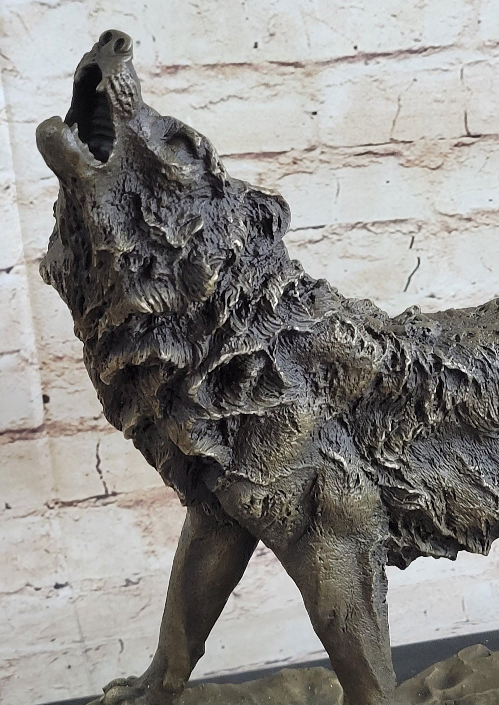 Wolf Direwolf Bronze Sculpture Antoine Barye 13.5" x 15"