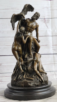 Prometheus Bound and the Oceanids Bronze Nude Statue Sculpture Greek Mythology