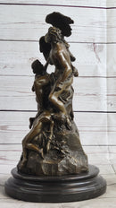 Prometheus Bound and the Oceanids Bronze Nude Statue Sculpture Greek Mythology