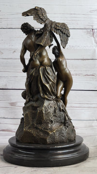 Prometheus Bound and the Oceanids Bronze Nude Statue Sculpture Greek Mythology