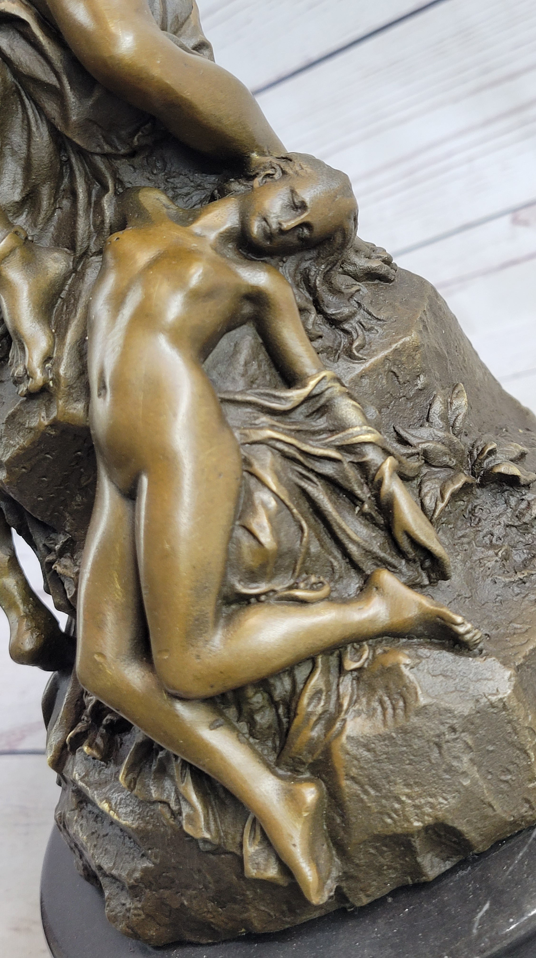 Prometheus Bound and the Oceanids Bronze Nude Statue Sculpture Greek Mythology