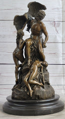 Prometheus Bound and the Oceanids Bronze Nude Statue Sculpture Greek Mythology