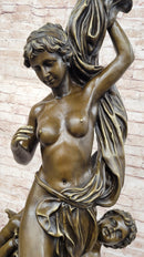 Vintage Style Classical Nude Female & Cherubim - Sculpture Art