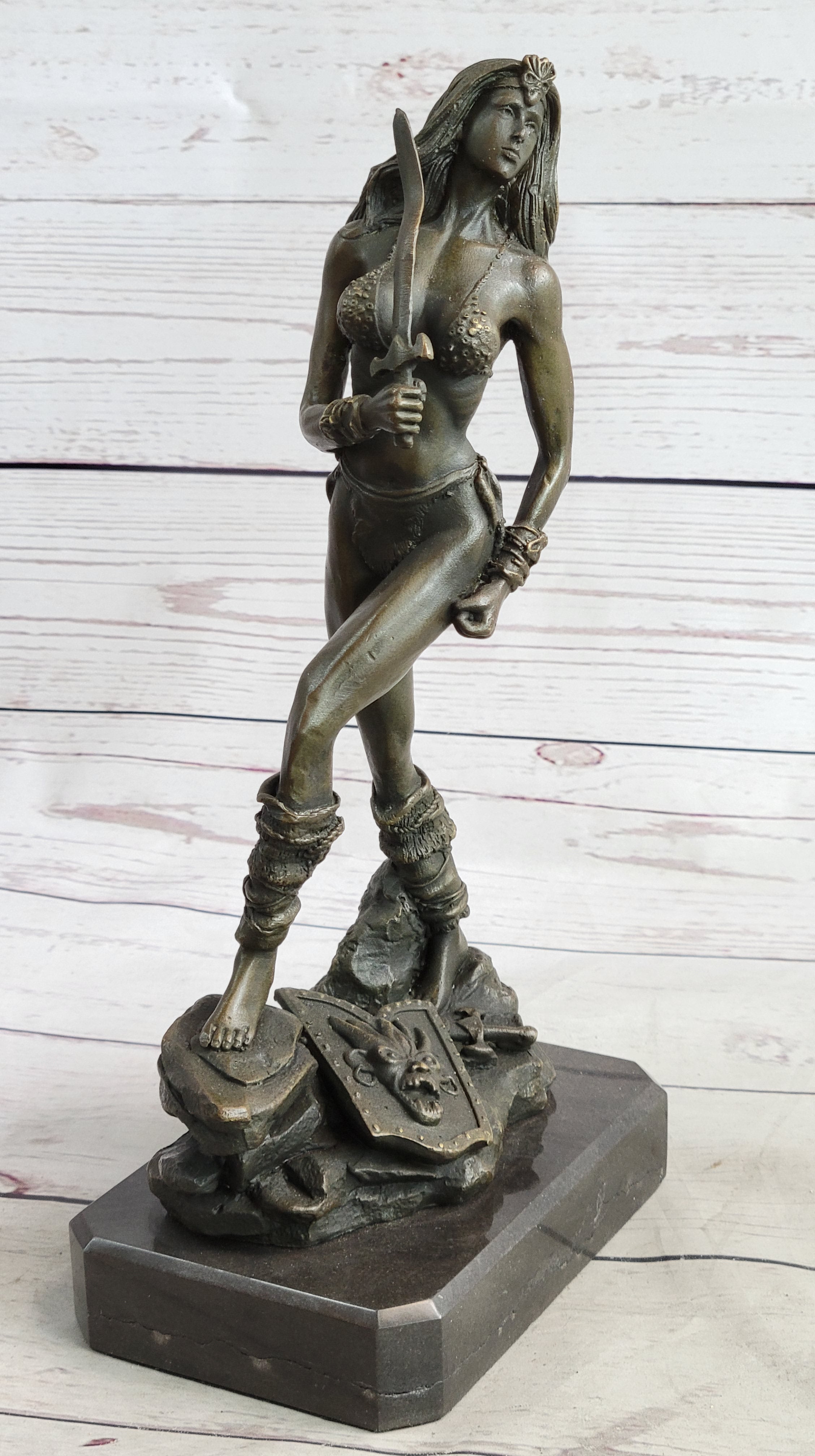 Xena Warrior Princess Bronze Sculpture Art