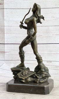 Xena Warrior Princess Bronze Sculpture Art