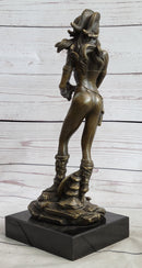 Vitaleh Bronze Sculpture Female Amazon Warrior Marble Figure