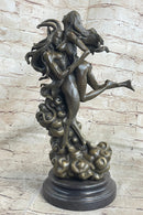 Female Satyr Demon Devil Nude Girl Erotic Bronze Sculpture Occult Art