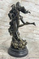 Female Satyr Demon Devil Nude Girl Erotic Bronze Sculpture Occult Art