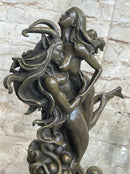 Female Satyr Demon Devil Nude Girl Erotic Bronze Sculpture Occult Art