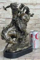 Milo Native American Warrior on Horse Bronze Sculpture