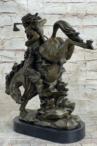 Milo Native American Warrior on Horse Bronze Sculpture