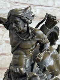 Milo Native American Warrior on Horse Bronze Sculpture