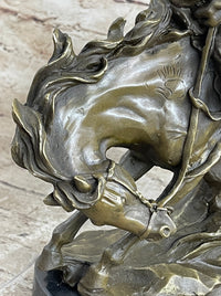 Milo Native American Warrior on Horse Bronze Sculpture