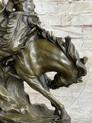 Milo Native American Warrior on Horse Bronze Sculpture
