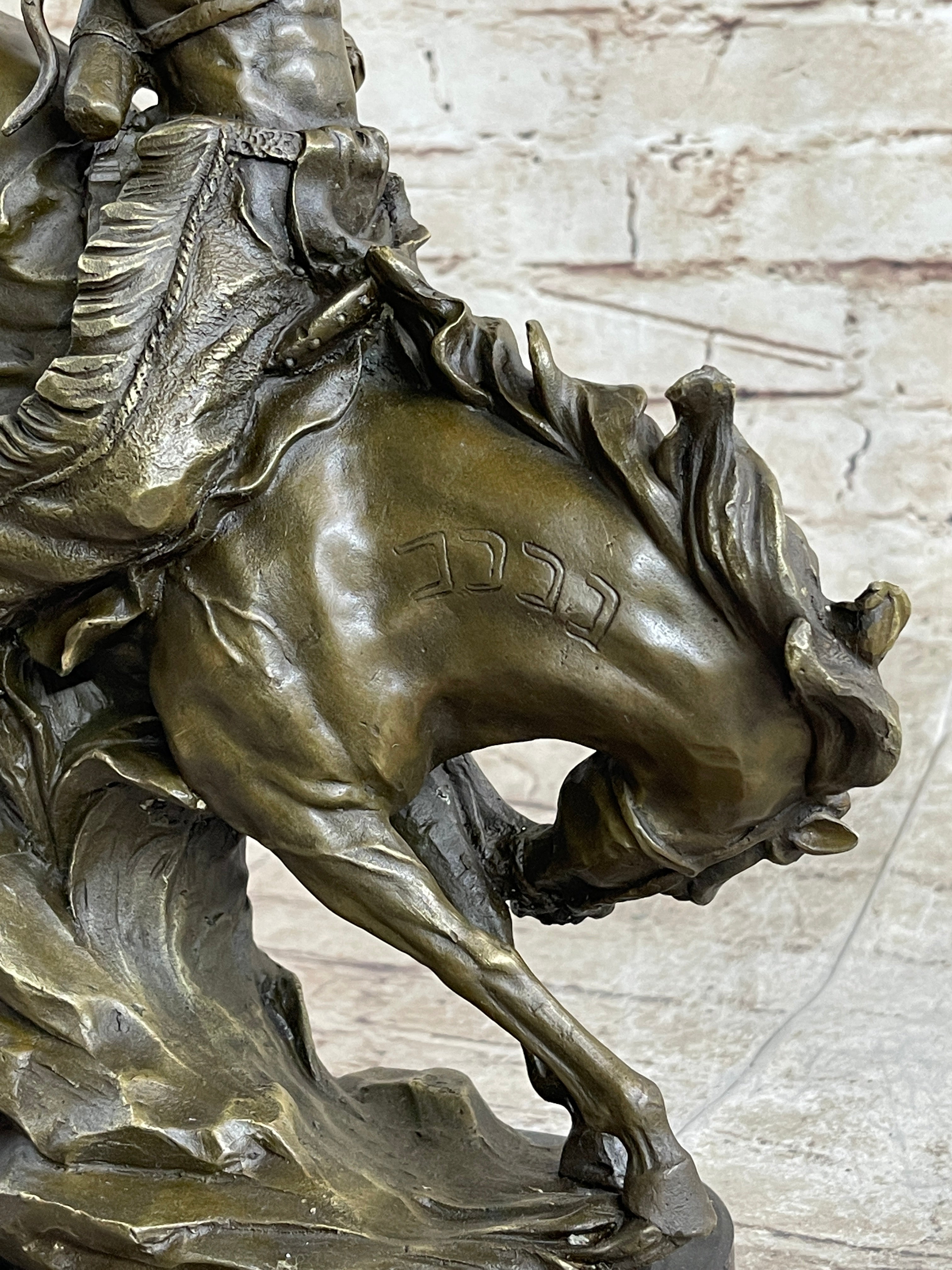 Milo Native American Warrior on Horse Bronze Sculpture