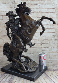 Massive Signed Real Rearing Arabian Horse Bronze Sculpture