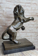 Abstract Guardian Lion Bronze Sculpture Cubism Henry Moore 17" x 12"