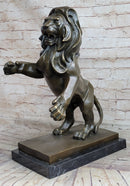 Abstract Guardian Lion Bronze Sculpture Cubism Henry Moore 17" x 12"
