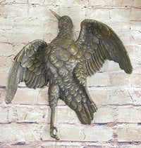 Vintage Cast Bronze Wall Hanging Eagle Sculpture
