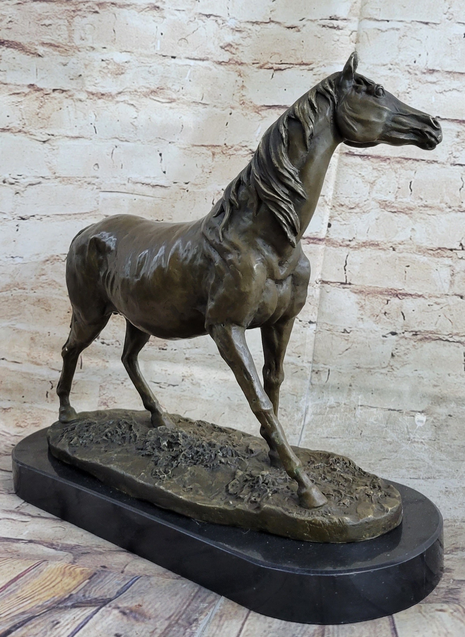 Abstract Modern Art Stallion Racing Horse Trophy Bronze by Mene