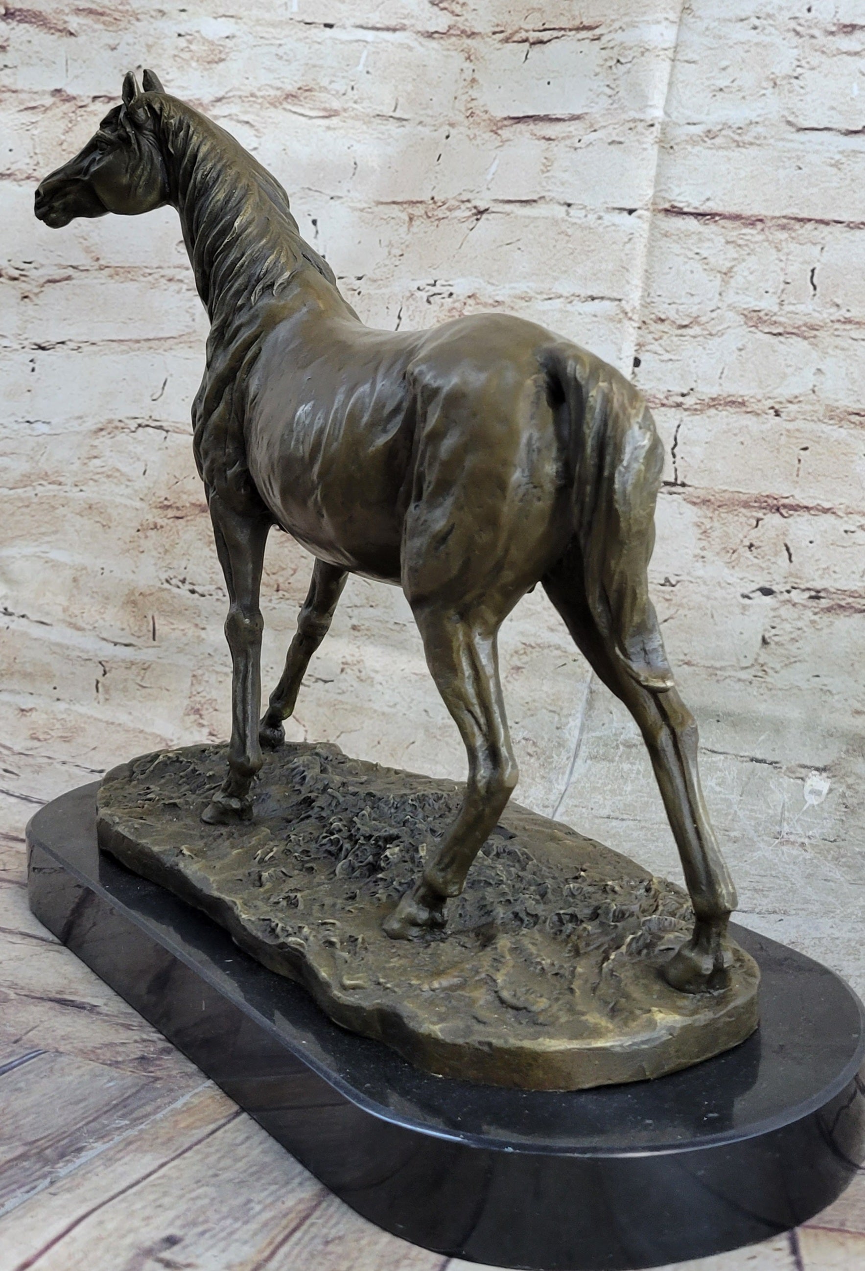 Abstract Modern Art Stallion Racing Horse Trophy Bronze by Mene