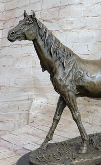 Abstract Modern Art Stallion Racing Horse Trophy Bronze by Mene
