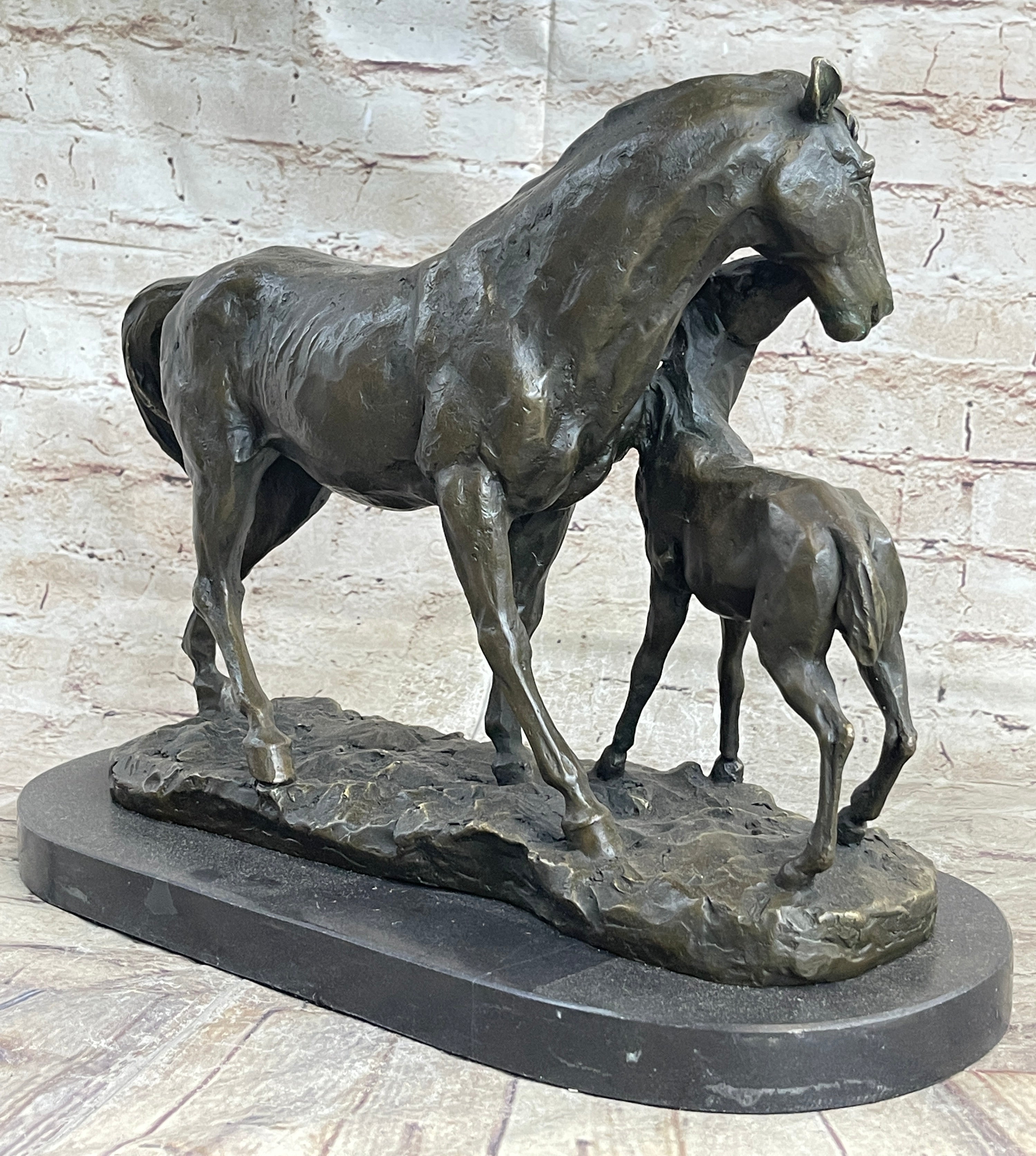 Horse & Foal Bronze Sculpture Equestrian Milo