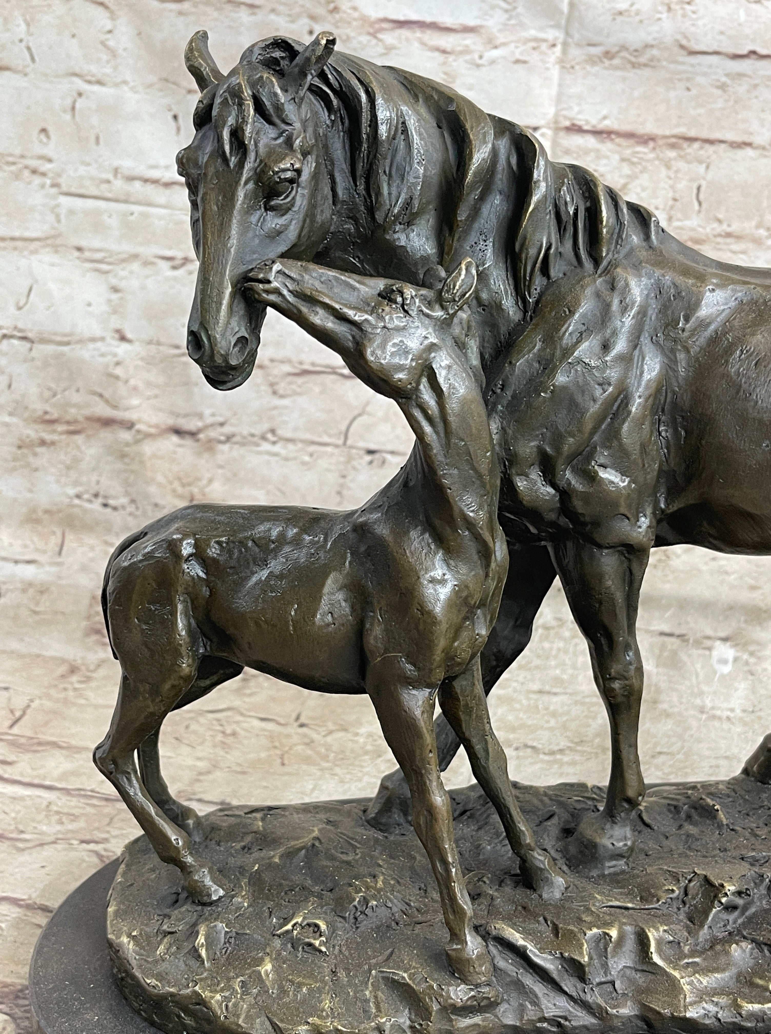 Horse & Foal Bronze Sculpture Equestrian Milo