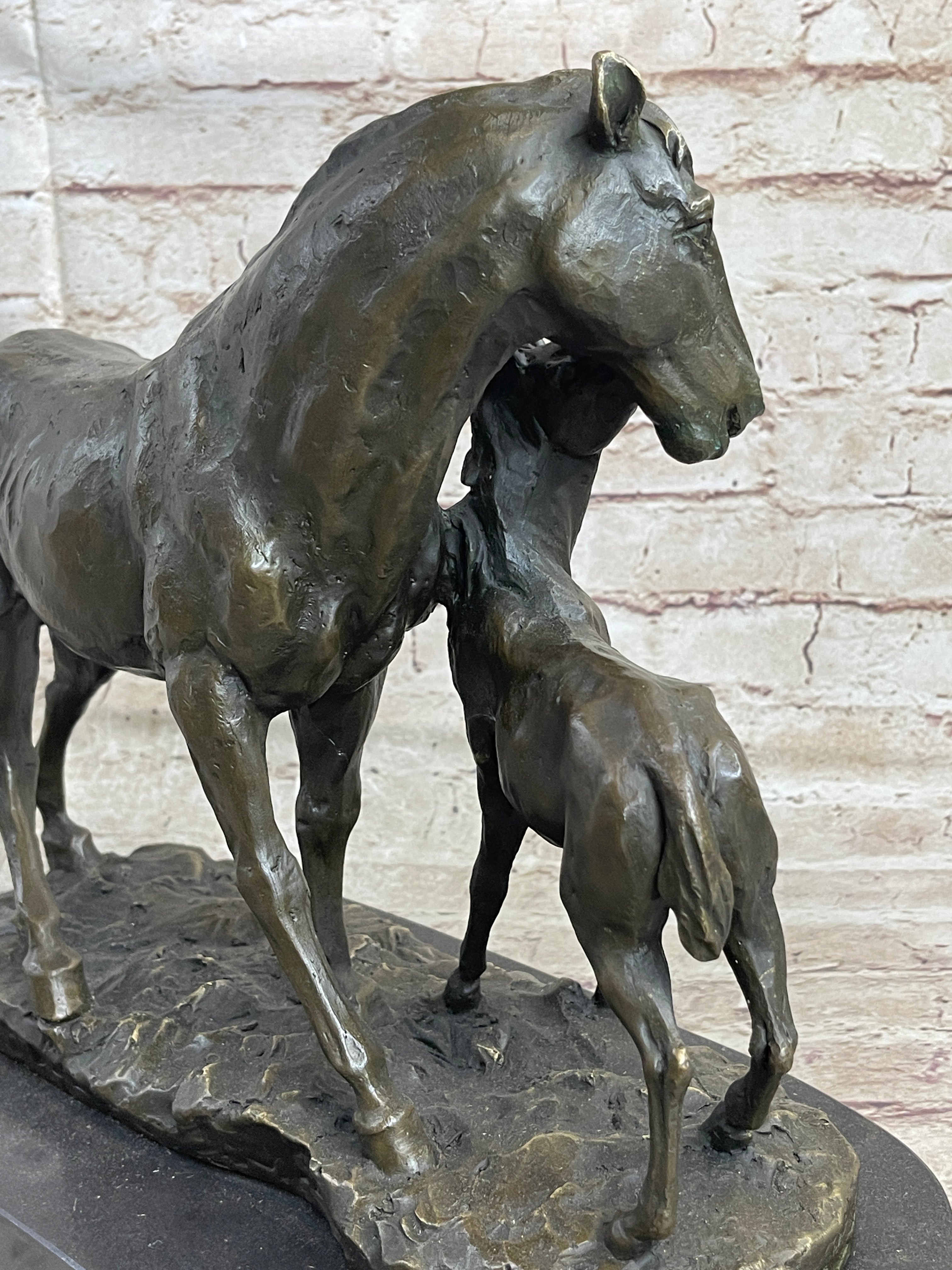 Horse & Foal Bronze Sculpture Equestrian Milo