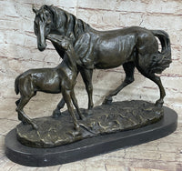 Horse & Foal Bronze Sculpture Equestrian Milo