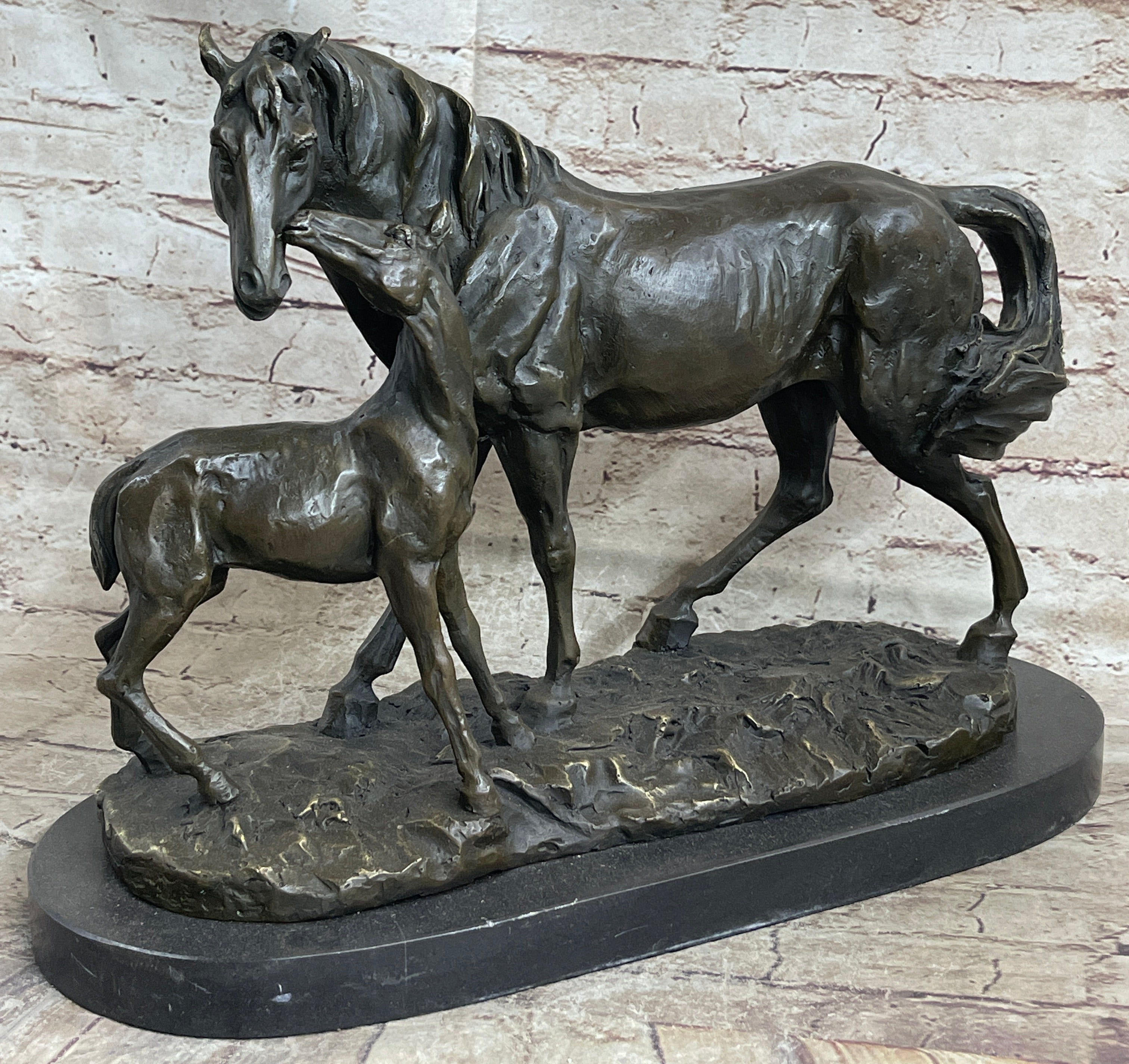 Horse & Foal Bronze Sculpture Equestrian Milo