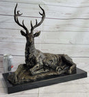 Stag Elk Deer Buck Hunter Bronze Marble Sportsman Art