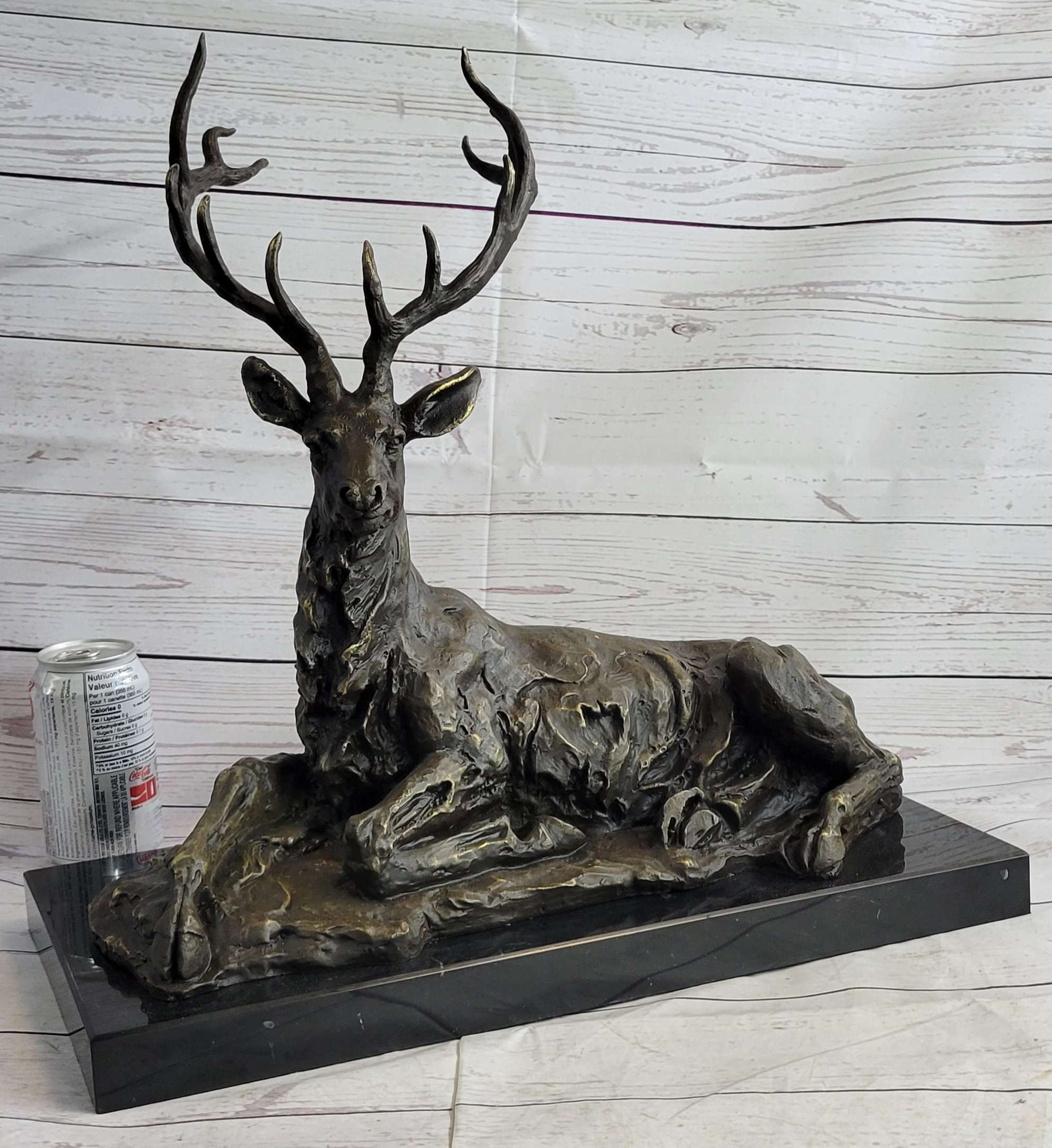 Stag Elk Deer Buck Hunter Bronze Marble Sportsman Art