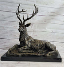 Stag Elk Deer Buck Hunter Bronze Marble Sportsman Art