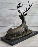 Stag Elk Deer Buck Hunter Bronze Marble Sportsman Art