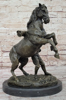 Bronze Cowboy Taming Rearing Horse – Western Art