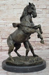 Bronze Cowboy Taming Rearing Horse – Western Art