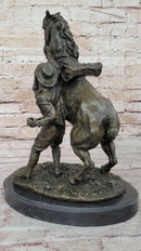 Bronze Cowboy Taming Rearing Horse – Western Art