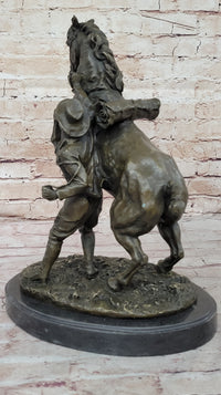 Bronze Cowboy Taming Rearing Horse – Western Art
