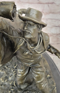 Bronze Cowboy Taming Rearing Horse – Western Art