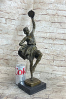 Bruno Zach Russian Tambourine Dancer Bronze Sculpture