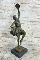Bruno Zach Russian Tambourine Dancer Bronze Sculpture