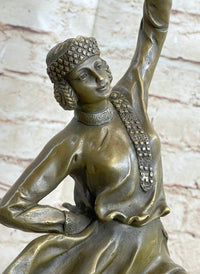 Bruno Zach Russian Tambourine Dancer Bronze Sculpture