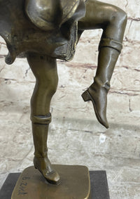 Bruno Zach Russian Tambourine Dancer Bronze Sculpture