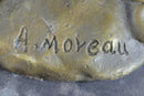 Tambourine Dancer Girl Bronze Sculpture on Marble Base